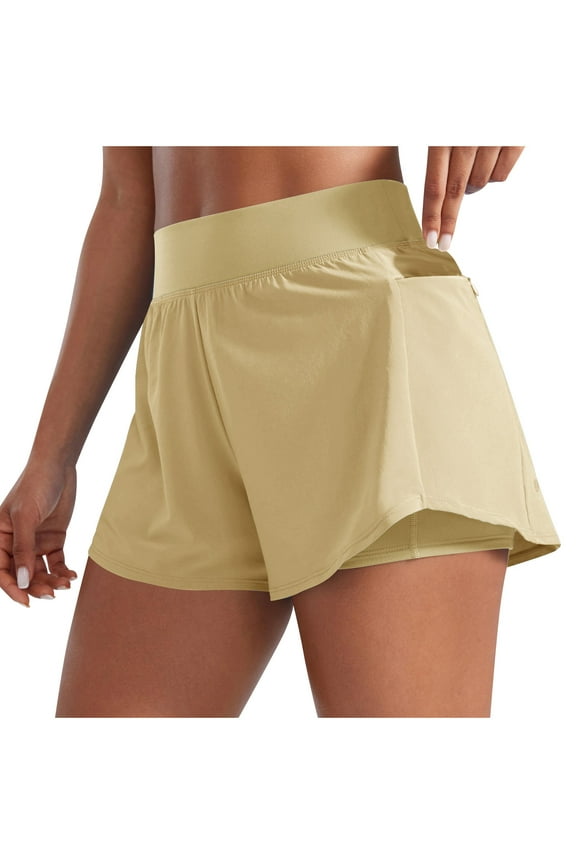 Women's Shorts Bottoms High Waisted Board Shorts Tummy Control Flowy Swimsuit Bathing Suit with Liner