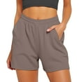 thumbnail image 1 of Women's Shorts Casual Summer Drawstring Comfy Elastic High Waist Running Shorts With Pockets, 1 of 1
