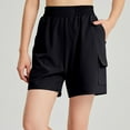 thumbnail image 1 of Women's Shorts Plus Size Bermuda 4X Under $10 Summer Fashion Solid Casual Elastic Waist Half Short Pants, 1 of 6