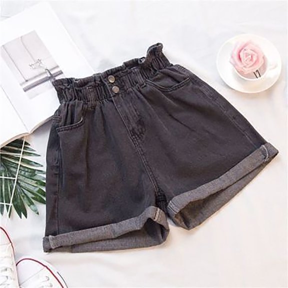 Women's Shorts Denim Women's with Pockets Shorts Large Jeans Casual Short Pants, Women's Shorts 4XL