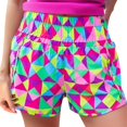 thumbnail image 1 of Women's Shorts Elastic Waist Pants Printed Casual Pants Personality High Waist Slim Three Point Workout Shorts, 1 of 6