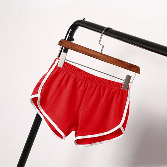 Women’s Shorts Elastic Waist Solid Casual Outing Shorts Pants