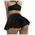 thumbnail image 1 of Women's Shorts Fashion High Waist Ruffled Mini Pleated Fitness Skirt Workout Shorts for Women, 1 of 6