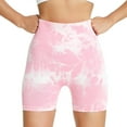 thumbnail image 1 of Women's Shorts High Waisted Stretchy Abdominal Retraction Yoga Seamless Tie Dye Sports Leggings for Trendy Casual Shorts S-XL, 1 of 6