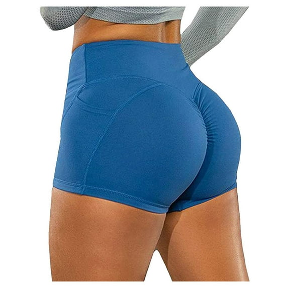 Women's Shorts High Waisted Stretchy Basic Bike Compression Workout Leggings Yoga Capris Casual Summer Jean Shorts S-XL