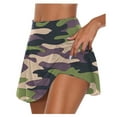 thumbnail image 1 of Women's Shorts High Waisted Stretchy Fashion Double-Layer Sports Camouflage Yoga Sports Leggings Fitness Summer Flowy Shorts S-3XL, 1 of 4