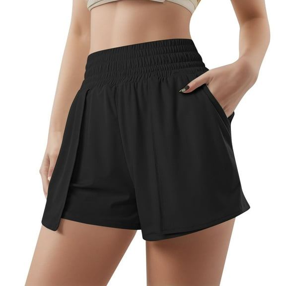 Women's Shorts High Waisted Stretchy Peach Hip Lifting Quick Drying Tights Anti Light Sexy Sports Summer Casual Beach Shorts S-2XL