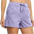 thumbnail image 1 of Women's Shorts Hiking Athletic Shorts Yoga Lounge Active Workout Running Shorts Comfy Casual with Pockets, 1 of 3