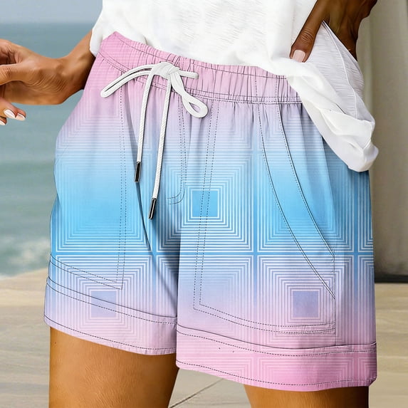 Women's Shorts JIANLAI Casual Long Knee Length High Waisted Stretch Wide Leg Relaxed Fit (S-2XL) Pink