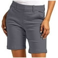 thumbnail image 1 of Women's Shorts with Pockets Bermuda Shorts for Women, 2025 Trendy Summer Casual High Waisted Chino Pants Dressy Work Office Shorts with Pockets Dark Gray Dark Gray M, 1 of 8