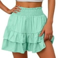 thumbnail image 1 of Women's Shorts Shorts For Women 2024 Summer High Waisted Ruffle Shorts Floral Pleated Hem Casual Pants, Women's Shorts XXL, 1 of 7