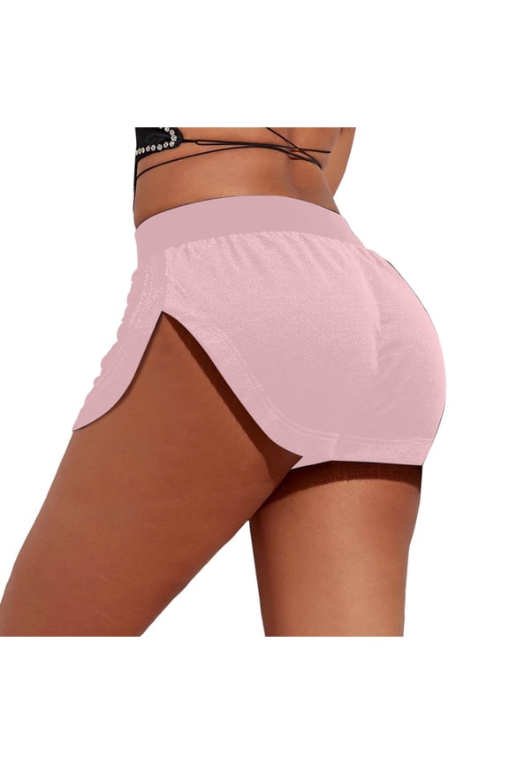 Women's Shorts Stretchy Velvet Booty Yoga Sexy Pole Dance Pants Gym Workout Active Slim Fit Rave Bottoms Loose High Waisted Short S-5XL