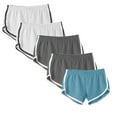 thumbnail image 1 of Women's Shorts Summer Casual Striped 5 Pack Elastic Waist Running Gym Shorts Fashion Athletic Workout Shorts (L, Navy), 1 of 2