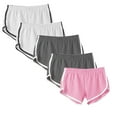 thumbnail image 1 of Women's Shorts Summer Casual Striped 5 Pack Elastic Waist Running Gym Shorts Fashion Athletic Workout Shorts (XL, Pink 4), 1 of 2