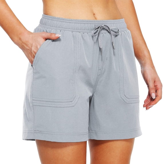 Women's Shorts Summer Outdoor Dry Water Athletic Hiking Quick Shorts Women Shorts Workout Pants,Gray Women's Shorts S