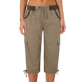 thumbnail image 1 of Women's Shorts Summer Women Multi Pocket Trousers Outdoor Casual Sports Cropped Pants Overalls Thin Loose Cargo Shorts,Gray Women's Shorts XXXL, 1 of 8