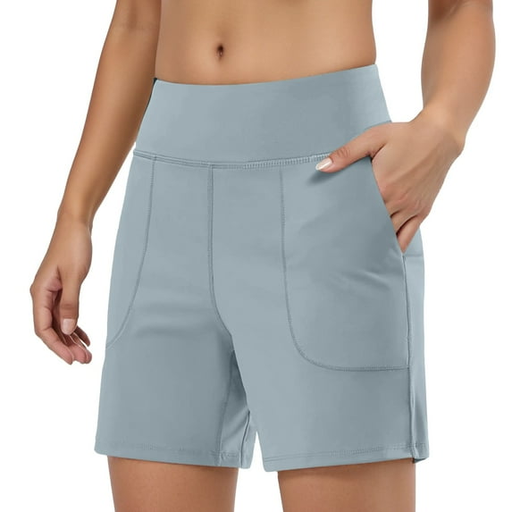 Women's Shorts Wide Leg Big High Waisted Long Yoga Athletic Workout Casual Summer Flowy Shorts with Pockets S-2XL