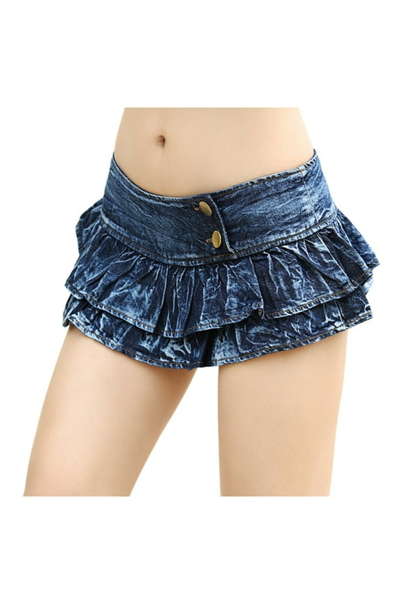 Women's Shorts Wide Leg Ladies Fashion Sexy Ultra Skirt Ultra Low Waist Cake Skirt Nightclub Steel Pipe Dance Mini Skirt Loose High Waisted Short S-L