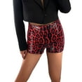 thumbnail image 1 of Women's Shorts Wide Leg Leopard Sequin Mini Drop Waist Skinny Club Rave Bottoms Summer Flowy Shorts S-XL, 1 of 9