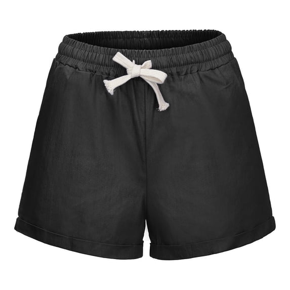 Women's Shorts Wide Leg Plus Size Bandage Solid Running Sports Wide Leg Pants Summer Flowy Shorts with Pockets M-6XL