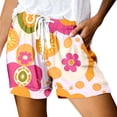 thumbnail image 1 of Women's Shorts Wide Leg Print Loose Lace Up High Waisted Sports Summer Casual Beach Shorts with Pockets S-2XL, 1 of 4