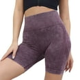 thumbnail image 1 of Women's Shorts Wide Leg Water Washed Scrub Pants Seamless High Waist Peach Lifting Jogging Fitness Yoga Pants Summer Casual Beach Shorts S-L, 1 of 3