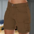 thumbnail image 1 of Women's Shorts Women Cargo Shorts Summer Loose Hiking Shorts With Pockets,Yellow Women's Shorts XXXL, 1 of 7
