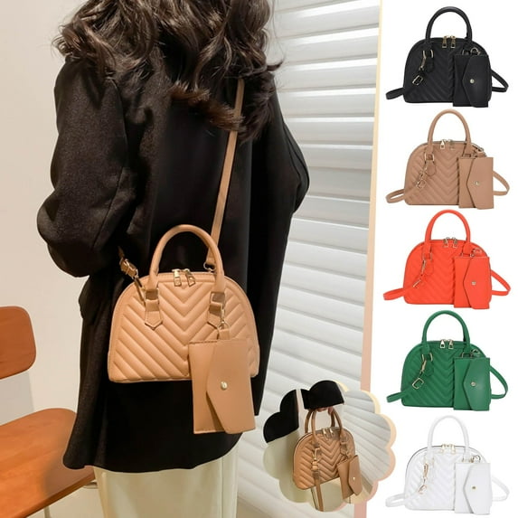 Women's Shoulder Bag under $5! CQCYD Ladies Fashion Shoulder Bag, Leather Messenger Crossbody Purse with Double Zipper, Versatile Handbag for Work Travel Daily Use