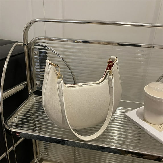 Women's Shoulder Bag | Fashion Casual PU Leather Handbag Purse Tote Crossbody | Versatile Messenger Bag with Adjustable Strap | Fits Phone Wallet Keys | 21.5x17.5x6cm | 1 Pc