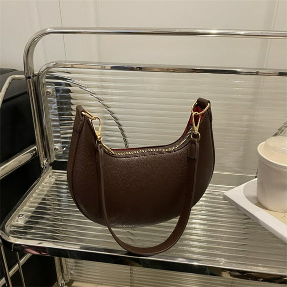 Women's Shoulder Bag | Fashion Casual PU Leather Handbag Purse Tote Crossbody | Versatile Messenger Bag with Adjustable Strap | Fits Phone Wallet Keys | 21.5x17.5x6cm | 1 Pc