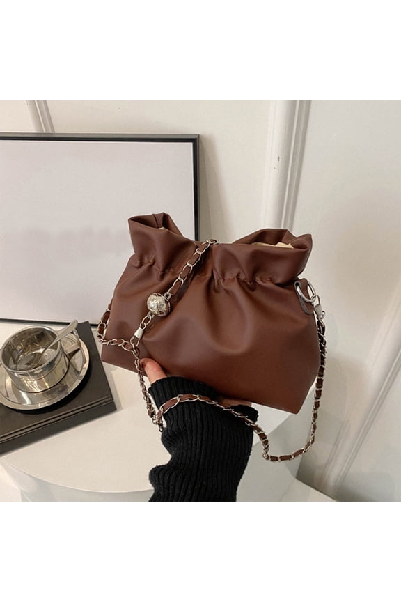 Women's Shoulder Bag Handbag PU Leather Messenger Tote Purse | Adjustable Strap Crossbody Versatile Casual Fashion Satchel | Fits Phone Wallet Keys | 20x14x8cm | 1 Piece