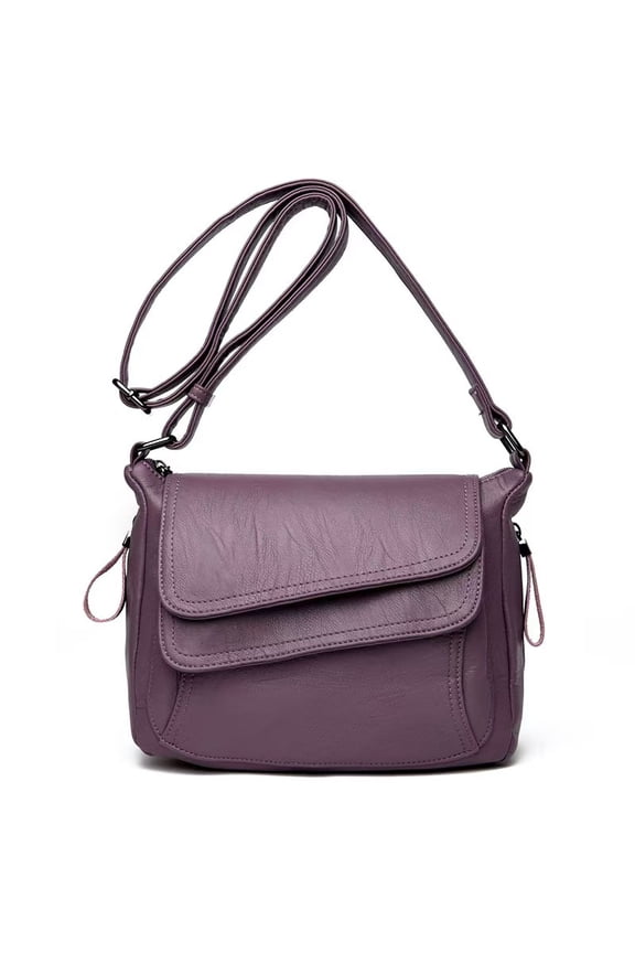 Women's Shoulder Bag Multi Pockets Crossbody Purse Leather Flapover Messenger Satchel Designer Travel Work Handbag