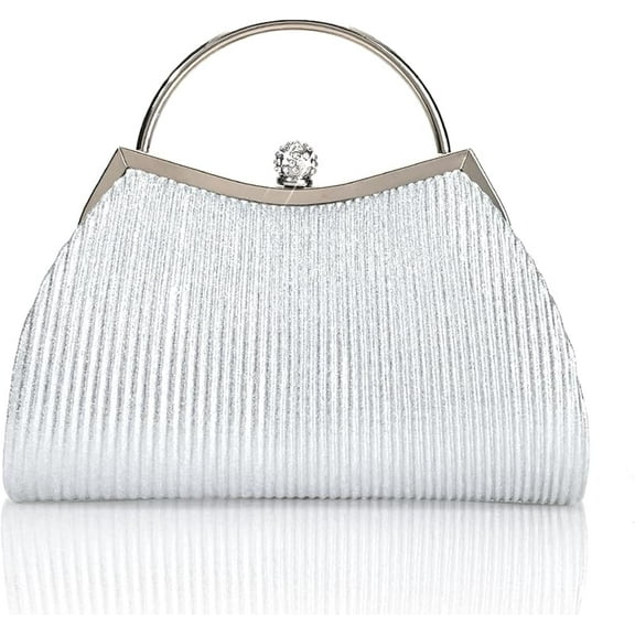 Women's Shoulder Bag Pleated Clutch Purse for Wedding, Prom, Party