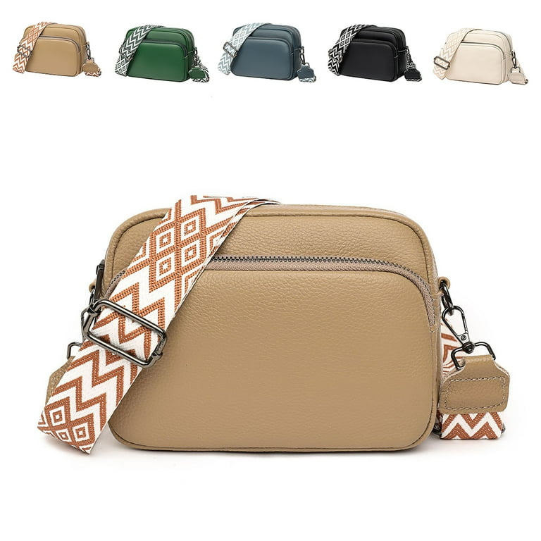 Women’s Shoulder Bag, Stylish Vegan Leather Wide Strap Crossbody