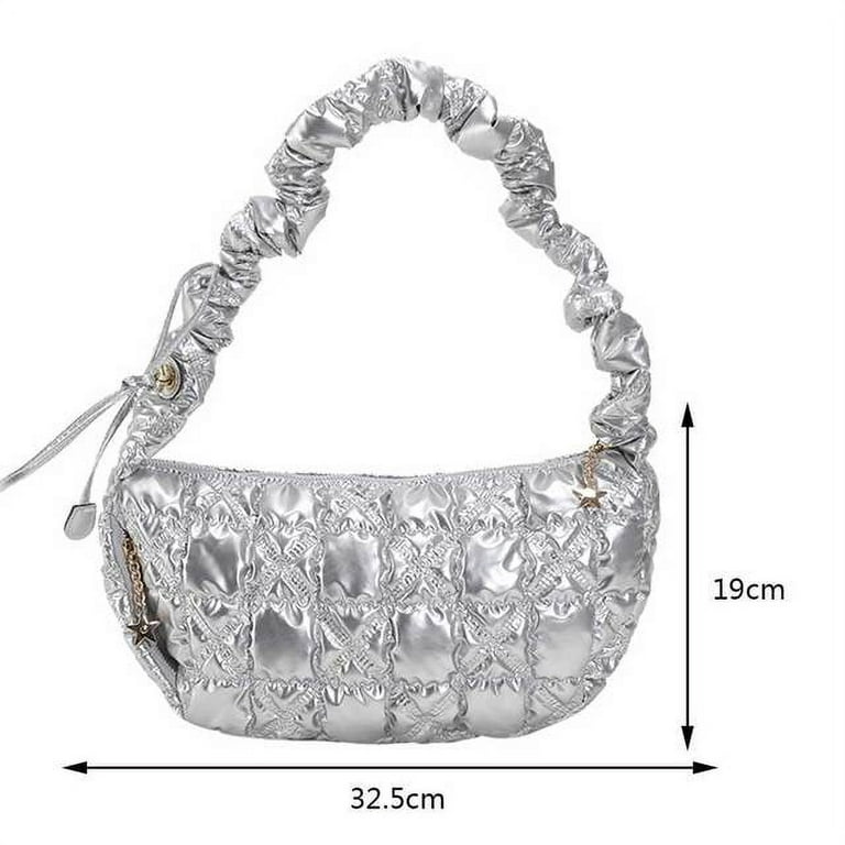 Women's Shoulder Bags Rhombus Embroidery Thread Underarm Bag