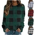 thumbnail image 1 of Women's Off Shoulder Pullover Sweater Top Long Sleeve Round Neck Printed Casual Loungewear Vacation Outfits Fashion Essential Gift for Women | CSEONE,Black L, 1 of 8