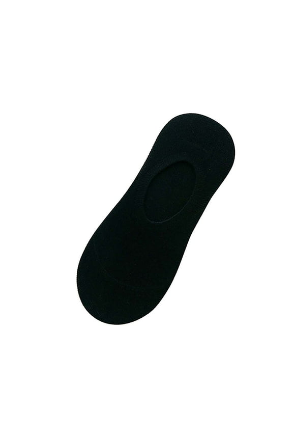 Women's No Show Socks, Cotton Liner Low Cut Socks with Grip Tab, Breathable Pure Color Boat Socks for Shoes, Non-Slip Heel Socks for Daily Wear - Black