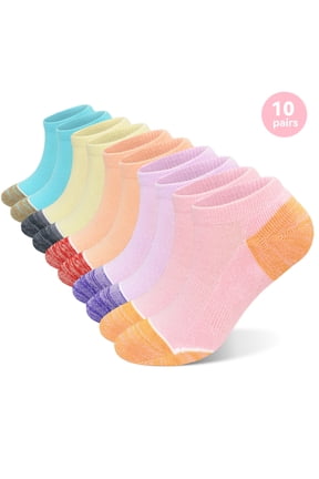 Womens Ankle Socks, Invisible Low Cut Cushioned No Show Athletic Socks with Silicone Heel Grip, 10 Pairs, Size 6-9