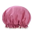 thumbnail image 1 of Women's Shower Cap with Ultrafine Fiber Bathing Accessory for Hair During Washing Dyeing Perm, 1 of 8