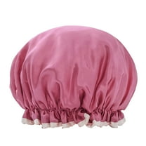 Women's Shower Cap Lightweight Ultrafine Fiber Lined Bathing Accessory for Hair During Dyeing Perm