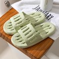 thumbnail image 1 of Women’s Shower Slides, Quick‑Dry Drainage Hole House Slippers, Soft Cushioned EVA Open Toe Indoor Slippers, Non‑Slip Summer Slippers for Bathroom Home Use Green, 1 of 4
