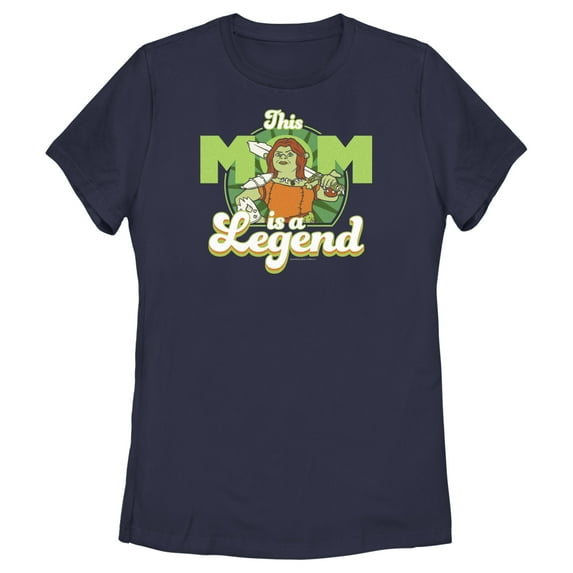 Women's Shrek Legend Mom Fiona Graphic Tee Navy Blue X Large