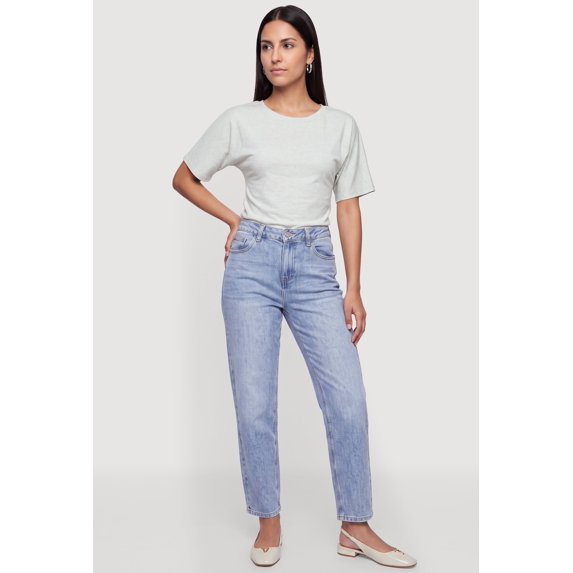 Women's Side Ruched Crew Neck Short Sleeve T-Shirt