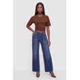 thumbnail image 1 of Women's Side Ruched Crew Neck Short Sleeve T-Shirt, 1 of 4
