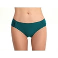 thumbnail image 1 of Women’s Side Shirred Bikini Bottom Solid Beach Classics Swim Bottom Mid Rise Bathing Suits, 1 of 5