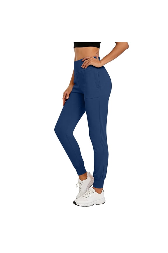 Women's Side Slit Yoga Pants Solid Color Split-leg Button Pants Yoga Pants Stretch Trousers for Gym and Casual