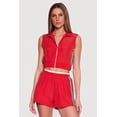 thumbnail image 1 of Women's Side Stripe Zip Front Cropped Vest, 1 of 4
