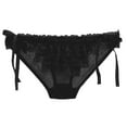 thumbnail image 1 of Women's Side Tie Panties Adjustable Lace Low-rise Bikini Briefs, 1 of 5