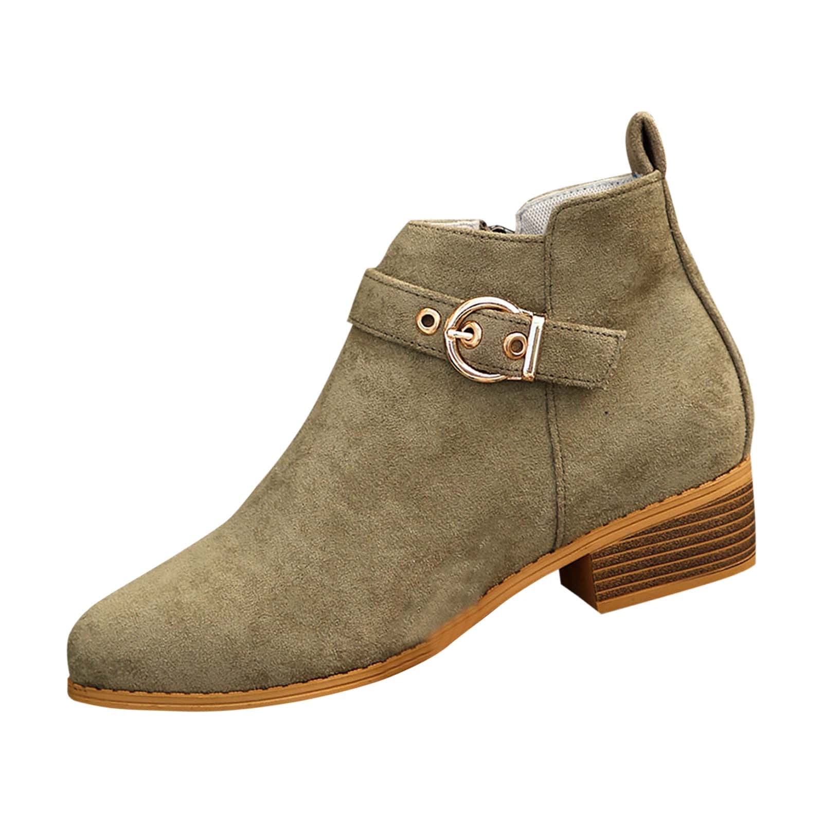 Women's Beaded Ankle Boots – Pointed Toe Kitten Heel Booties With Side Zipper - View #7
