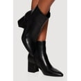 thumbnail image 1 of Women's Side Zip Block Heel Pointy Toe Booties, 1 of 3